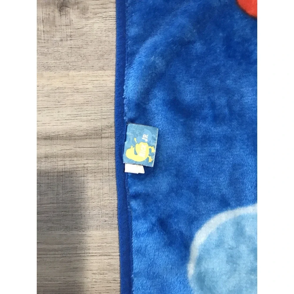 Vintage Blues Clues Backyard Bugs Baby Toddler Blanket Plush Blue 2002 Nick Jr